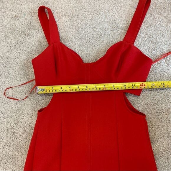 Zara Red strappy cut out bodycon dress Sz XS NWT - Picture 11 of 13